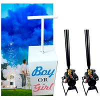 Canon à Confettis Électronique Noir Écologique avec Télécommande pour Révélation du Sexe, Fête, Feux d'Artifice Extérieurs, Mariage