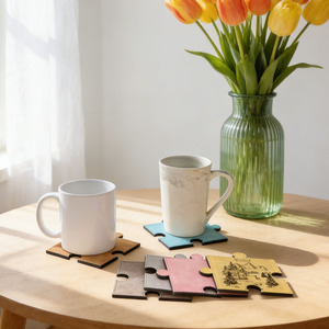 Posavasos de cuero PU en blanco para sublimación al por mayor, suministro a granel, tapete personalizable de una sola cara imprimible y resistente al calor para manualidades DIY - Product Image 2