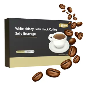 Customized sugar free dietary supplement OEM instant coffee powder white kidney bean black coffee