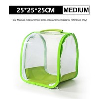 Accesorios para reptiles NOMOY PET, nueva bolsa de mariposa de jaula de insectos de plástico portátil transparente, verde, alta, 2017