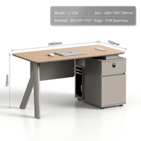 Bureau de travail modulaire sur pied, design moderne, grande capacité, personnalisable, avec tiroirs de rangement en bois durable.