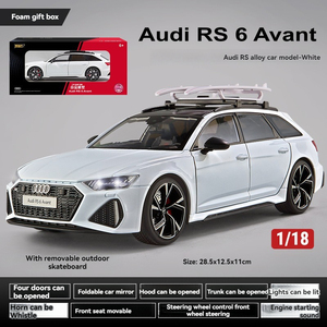All'ingrosso 1:18 pressofusa Aodi <span class=keywords><strong>RS6</strong></span> metallo modello di <span class=keywords><strong>auto</strong></span> con suono e luce pullback porta decorazione aperta collezione in lega modello <span class=keywords><strong>auto</strong></span> - Product Image 4