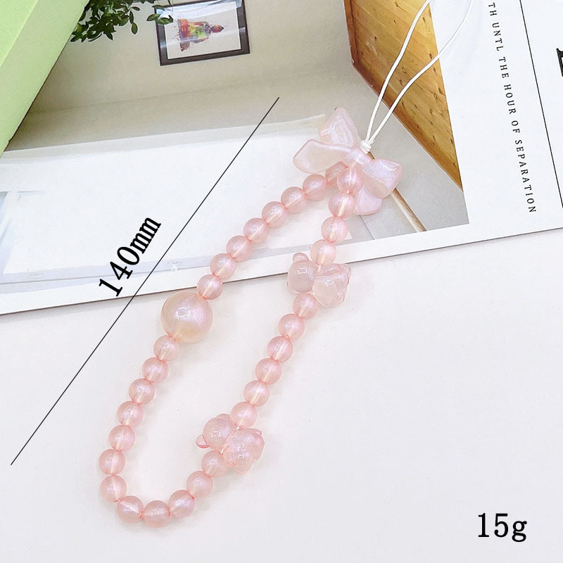 K1680 sirena con cuentas Cadena de teléfono móvil (rosa)