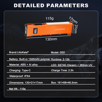 Lampe de poche LED 500LM, faisceau réglable, clip magnétique, rechargeable par Type-C, torche d'urgence, étanche IPX4