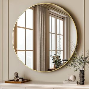 Vòng tròn gương cho tường vòng gương cho phòng tắm lối vào phòng khách hành lang tường trang trí nội thất nhỏ khung gương - Product Image 5