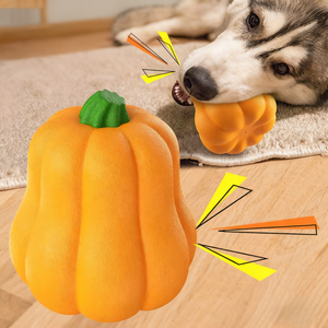 Juguete ecológico para <span class=keywords><strong>perros</strong></span> de interior/exterior, Bola de calabaza, suministro interactivo de TPR para mascotas para limpieza y molienda de <span class=keywords><strong>dientes</strong></span> - Product Image 5
