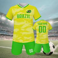 Camiseta de Fútbol Personalizada para Niños y Niñas con Nombre y Número Personalizados, Equipación de Fútbol de Brasil, Canadá, Chile, Estados Unidos, México, Regalo para Fanáticos del Deporte