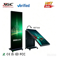 Schermo LED per Poster da Interno P1.53 P1.86 P2.5, Display LED Pieghevole a Colori Completi, Poster LED Pubblicitario HD Mobile