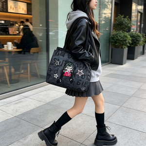 Hot selling fashionable <b>tote</b> bag for Women Cartoon Printing Casual <b>Tote</b> Shoulder Bag Large Capacity Cute Daily Use - Product Image 1