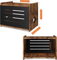 Estante para Router, Caja de Madera para Ocultar el Router, Soporte para Proyector, Caja de Almacenamiento para Router y Módem, Organizador de Cables y Enchufes
