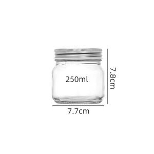 Barattolo in Vetro Rotondo Personalizzabile con Logo, 250ml 350ml 380ml 730ml, con Tappo in Metallo per Conservazione Alimenti, Sigillatura di Caramelle, Zucchero, Marmellata, <span class=keywords><strong>Miele</strong></span> - Product Image 3