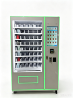 Distributeur automatique personnalisé à écran tactile, distributeur automatique en spirale pour collations et boissons avec bande lumineuse LED et roues