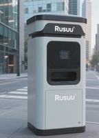 Rappel de débordement de poubelle intelligente pour l'extérieur urbain technologique pratique hygiénique conçu pour des boîtes lumineuses publicitaires efficaces