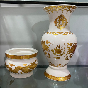 유타이 테크놀로지 맞춤형 높이 조절 가능한 꽃병 세트 워터 슬라이드 데칼 프린팅 전기도금 골드 필름 무료 워터 슬라이드 데칼 용지 - Product Image 1