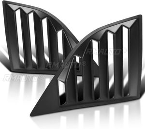 Car <b>Window</b> Shutter for Dodge Challenger 2008-2023 Rear Side <b>Vent</b> Louver XE V4 Style Cover Trim Auto Parts Glossy Black - Product Image 3