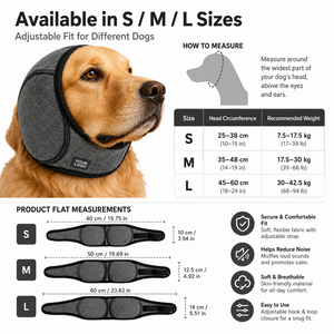 Cuffie Protettive Regolabili PUXINNUO per Cani, Impermeabili, Antirumore, Morbide, per Nuoto - Product Image 3