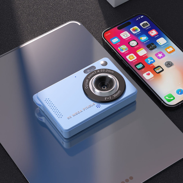 2024 Newest 4K 48MP Digital Point and Shoot Camera 16X Zoom SD Card Compatible for Kids and College Students