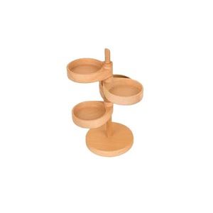 Wooden multi-layer <b>rotating</b> storage rack for entryway key storage, new style desktop cute ornament organizer - Product Image 5