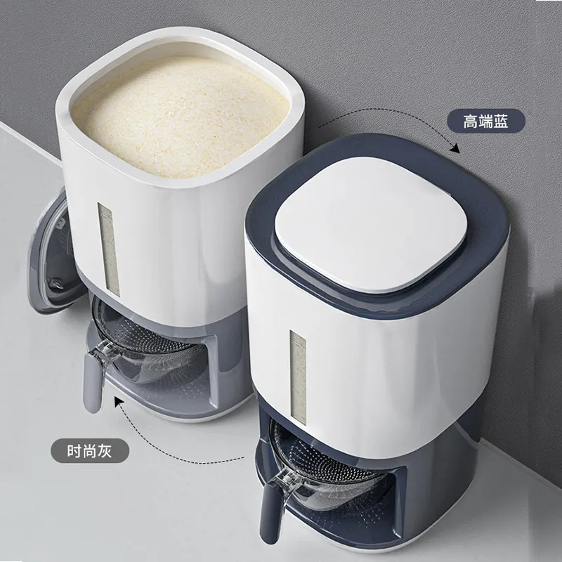 घरेलू सील पैमाइश चावल बाल्टी नमी-सबूत कीट-सबूत चावल भंडारण बॉक्स प्लास्टिक चावल मशीन