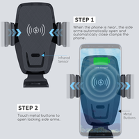 Chargeur sans fil intelligent à capteur infrarouge rotatif à 360 degrés 10W pour voiture K88 Support de ventilation automatique Chargeur sans fil rapide