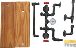 Soportes de tubería de <span class=keywords><strong>hierro</strong></span> <span class=keywords><strong>industrial</strong></span> Estante montado en la pared <span class=keywords><strong>Estantería</strong></span> Decoración Escalera de <span class=keywords><strong>madera</strong></span> Estante de almacenamiento - Product Image 4