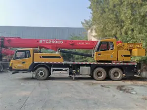 STC250C5 mobil vinç kullanılan vinç kamyon 25 Ton 49m kaldırma makineleri satılık