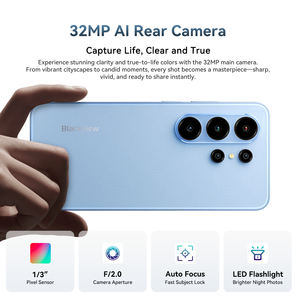 Teléfono Móvil Blackview WAVE 10, 8GB RAM+256GB ROM, Pantalla HD+ de 120Hz, Cámara Frontal de 13MP, Huella Dactilar, 4G LTE, Android 16, Smartphone - Product Image 6