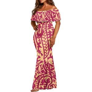 Robe de soirée maxi moulante rose tendance pour femme, élégante, à épaules dénudées, grande taille, idéale pour <span class=keywords><strong>les</strong></span> cocktails et événements formels - Product Image 1
