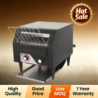Tostadora Eléctrica Automática Comercial con Banda Transportadora, Acero Inoxidable Negro, Certificación CE, 2.24KW, 220-240V, para Restaurantes y Comercios