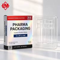 Boîte d'emballage personnalisée avec plateau, coffret de soins de santé, boîte en papier holographique argenté pour échantillons de laboratoire, impression personnalisée en gros