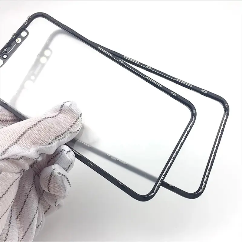 Mới phía trước màn hình bên ngoài khung kính bezel OCA cho Iphone x XS XR XS Max xsmax màn hình kính thay thế sửa chữa một phần điện thoại OCA