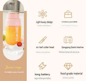 Household Wireless USB Rechargeable Outdoor Portable Juicer with Large Capacity Fruit <b>Juice</b> <b>Machine</b> Mixing Cup for Travel Office - Product Image 4
