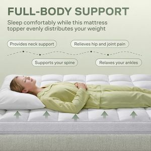 <span class=keywords><strong>Surmatelas</strong></span> extra-épais de 2 pouces pour lit Queen Size, ultra-doux en viscose de bambou, avec poches profondes et silencieux - Product Image 4