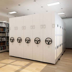 Archivadores móviles de metal ajustables modernos, sistema de estantería móvil compactador para almacén escolar y almacenamiento de hospitales - Product Image 2