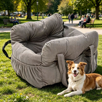 Coussin de voiture carré solide et protecteur pour animaux de compagnie, lit de voyage moderne et tendance pour chiens et chats, siège de sécurité