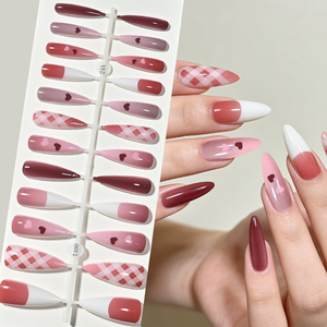 120 piezas de puntas de uñas de gel suave tipo stiletto cortas y lindas, puntas de extensión de uñas de cobertura completa con estampado de leopardo, uñas postizas francesas para salón. - Product Image 6