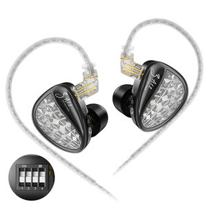 Nuevo <span class=keywords><strong>KZ</strong></span> ZA12 2DD + 4BA Hybrid IEM Auriculares con cable Monitor en la oreja Hifi Ajustable Tuning Auriculares deportivos - Product Image 1