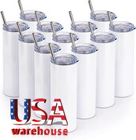 ProSub 12oz Wine Tumbler Stemless Sublimation Blanks White - 24 Pack