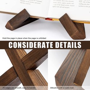 Support de livre de cuisine en bois support de livre de <span class=keywords><strong>recettes</strong></span> pour présentoir étagère de livres de cuisine de ferme pour comptoir de cuisine - Product Image 5