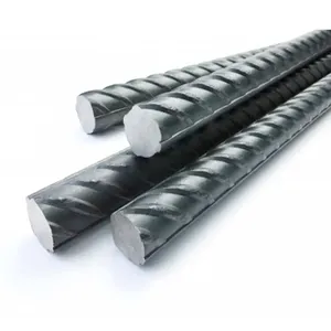ASTM A615 Gr 40 60 A53 HRB400 inşaat beton takviyeli sıcak haddelenmiş nervürlü deforme karbon çelik demir yuvarlak demir çubuk inşaat demiri
