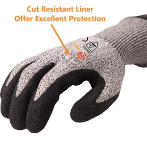 Snellsafety Cắt B Crinkle <span class=keywords><strong>Latex</strong></span> Cắt Găng Tay Chịu Mài Mòn Hppe Cấp <span class=keywords><strong>2</strong></span> Giá Rẻ Cao Su Cọ Lớp Phủ Chống-Cắt An Toàn Mạnh Mẽ Grip Làm Việc Găng Tay - Product Image 5