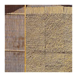 Own Brand Fencing material outdoor brown reed roof tiles Garden decoration reed panel Garden reed trellis thatch roof