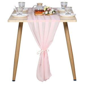 Chemin de table en mousseline de soie décoratif de luxe pour les mariages - Product Image 3