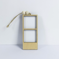 Marco de Fotos Creativo de Madera Ecológico con Múltiples Compartimentos y Imán para Refrigerador, Diseño Mini DIY Simple para Regalo
