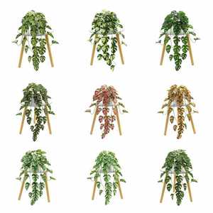 An Yun Artificial Monstera <b>Leaf</b> <b>Wall</b> Hanging Plant 30cm-100cm Silk Indoor <b>Decor</b> With Or Without Pot - Product Image 5
