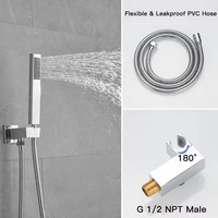 Ensemble de robinetterie de douche haute pression 10 pouces pour salle de bain, douche murale à effet pluie et douchette à main avec vanne et garniture, Fourniture en gros OEM/ODM
