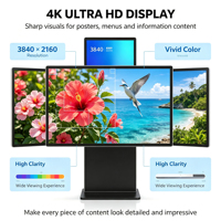 L85GAZ 85" Layar Digital Signage Berdiri Bebas dengan Kaca Tempered 85 Inci, Layar LCD untuk Iklan