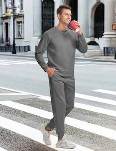 Vêtements de sport athlétiques décontractés pour hommes ensemble de survêtements 2 pièces hauts à manches longues et pantalons de jogging pour le jogging et les tenues - Product Image 6