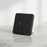 Nouvelle prise murale électrique universelle britannique à panneau incurvé monopolaire, durable, 90*86, pour la décoration intérieure et les projets
