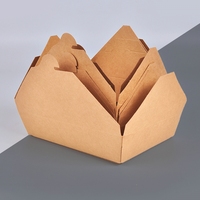 SenAng05 Emballage alimentaire en papier kraft jetable écologique et recyclable personnalisé, boîte à emporter avec laminage mat pour les sushis